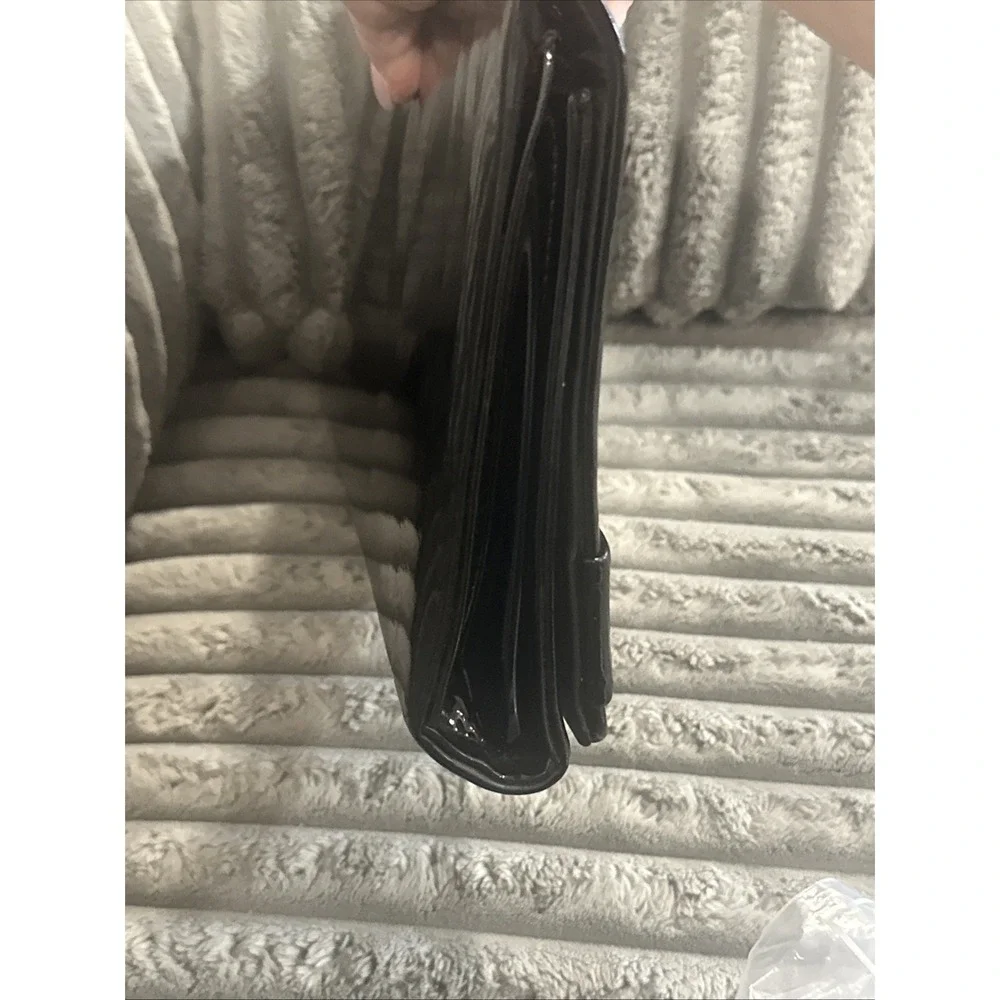 Vintage Patent Leather Clutch Bag Black Small Date Night Minimalist Capsule